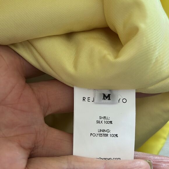 Rejina Pyo 100% silk Daphne padded Jacket citrus yellow size M - Picture 10 of 10
